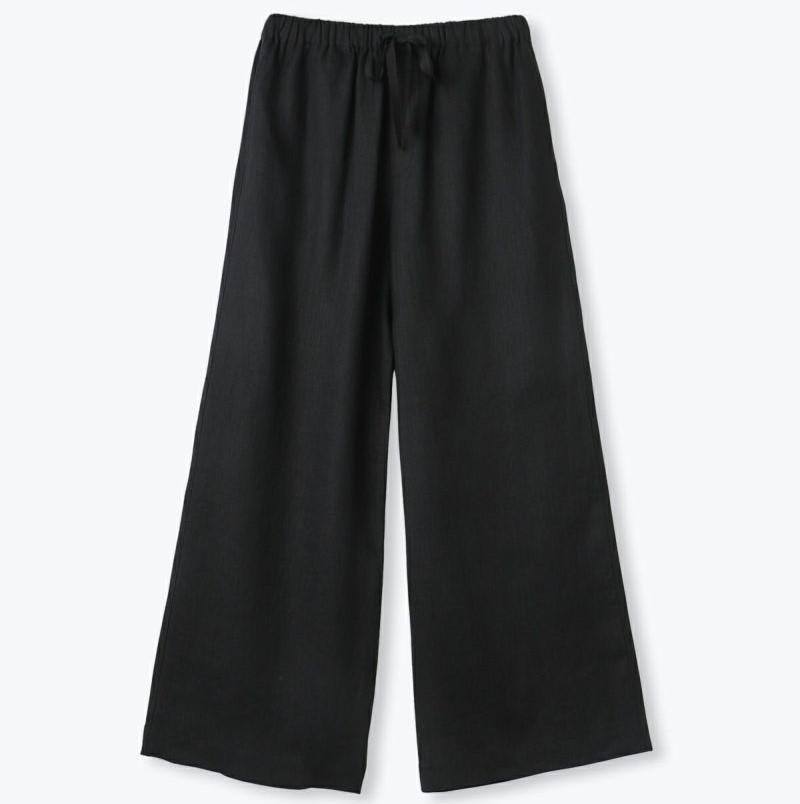 PONT DE CHALONS リネンキャンバスフルレングスパンツ/BK19